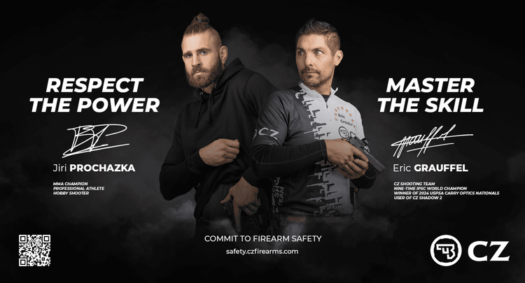 UFC (Ultimate Fighting Championship) - Star Jiri Prochazka und Sportschütze Eric Grauffel sind die Leitbilder der neuen CZ Kampagne für verantwortungsvollen und sicheren Waffenbesitz